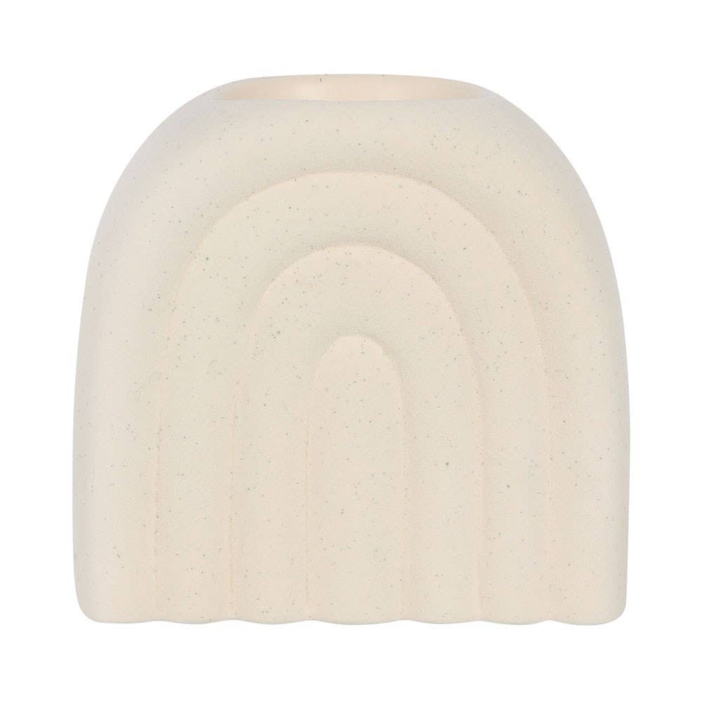 Minimalist Cream Speckle Arch Oil Burner and Wax Warmer